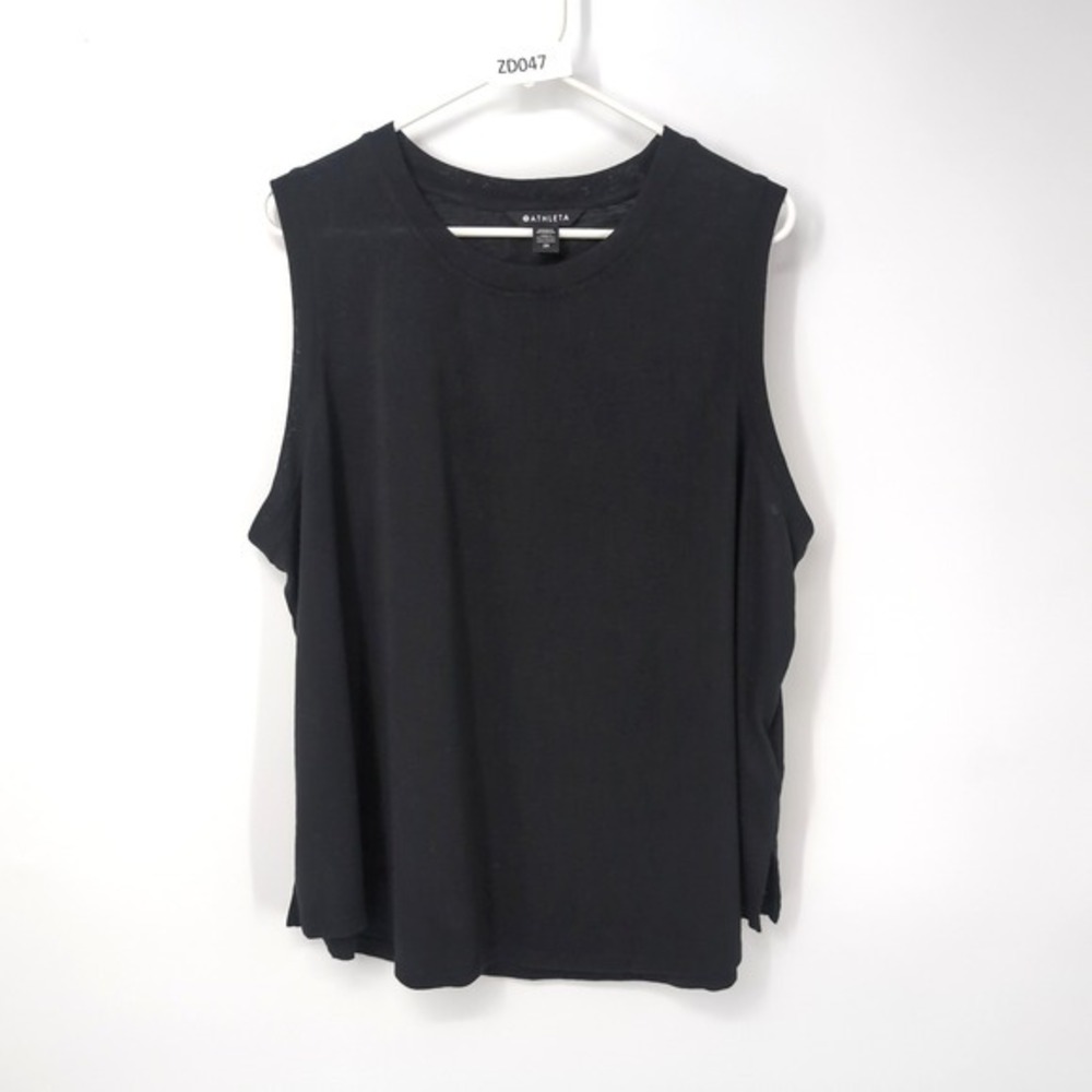 Athleta‎ Breezy Sleeveless Muscle Tank Top Black Size 2X Athletic Workout